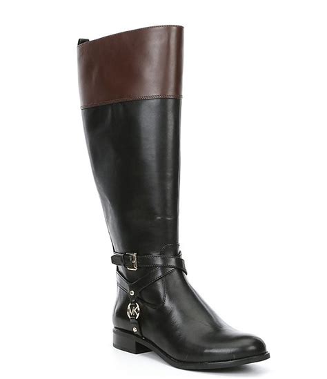 michael kors wide calf boots dillards|Michael Kors leather sole boots.